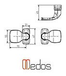 Ручка дверна захватом, антрацит (Ral 7016)., фото 2