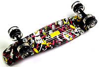 Penny Board "Deck" Сяючі колеса, Пенні борд з принтом, фото 5