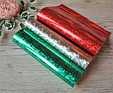 Екошкіра голограма зеленого кольору, 21 на 30 см. - 20 грн, фото 4