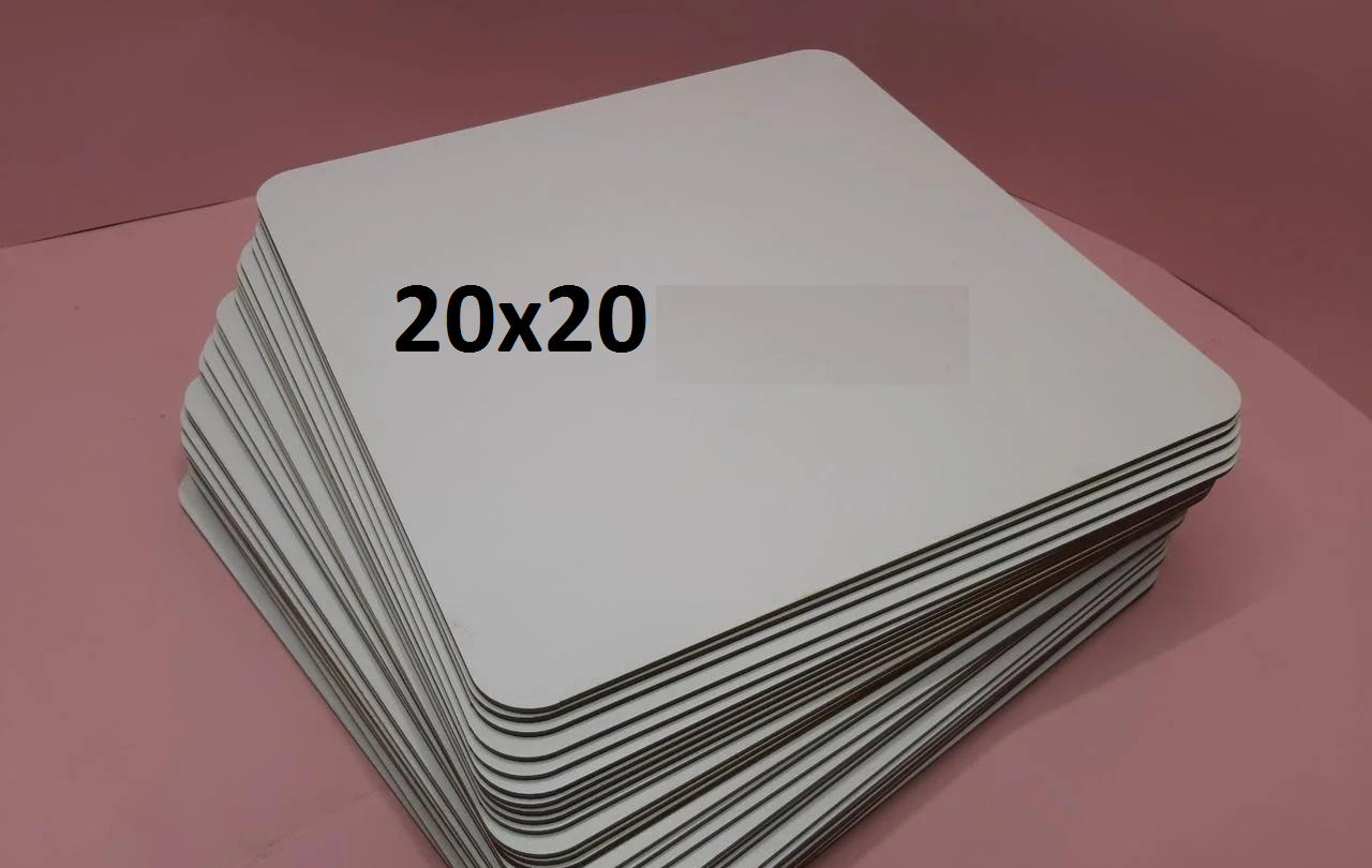 Підложка біла 200 Х 200мм h-3 мм. ДВП