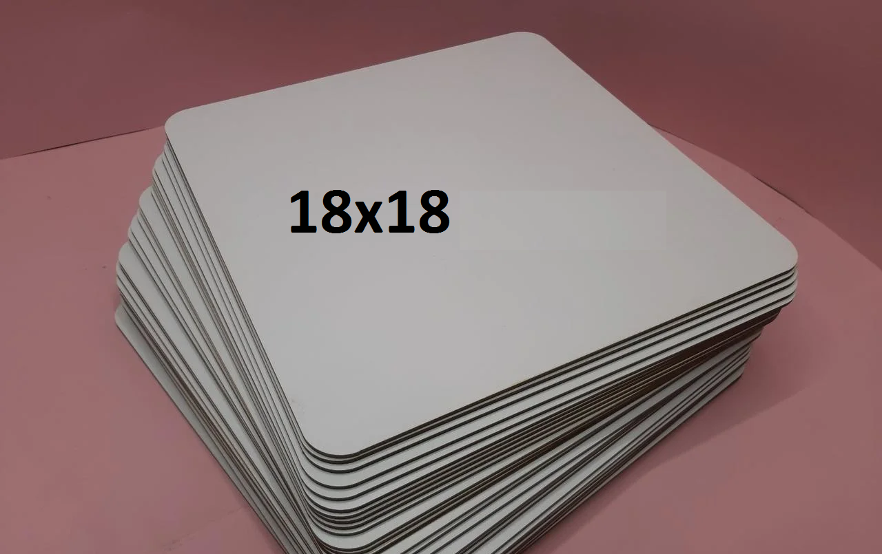Підложка біла 180 Х 180мм h-3 мм. ДВП