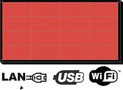 Бігуща строка  64х128см. (табло, екран) червона світлодіодна