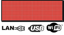 Бігуща строка  64х192см. (табло, екран) червона світлодіодна