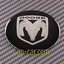 Наклейки 56мм для дисків з емблемою Dodge (Додж). Ціна визначається за набір з 4-х штук