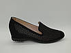 Літні замшеві туфлі з перфорацією. Великі розміри ( 43)., фото 4