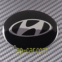 Наклейки 56 мм для дисків з емблемою Hyundai. (Хюндай) Ціна вказана за комплект із 4 штук