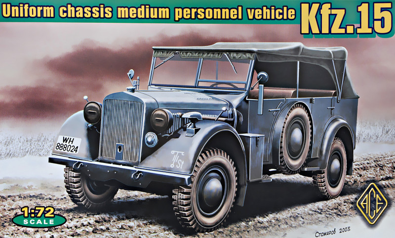 Kfz.15 uniform chassis medium vehicle (with support axle). 1/72 ACE 72258