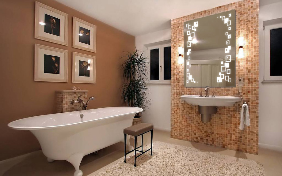 Дзеркало LED (80*70*2,5см) VZ-D32 з полицею