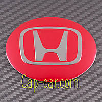 Наклейки 56 мм для дисків з емблемою Honda. (Хонда) Ціна вказана за комплект із 4 штук