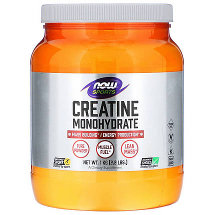 Креатин моногідрат Now Foods Creatine Monohydrate 1000 г, фото 1