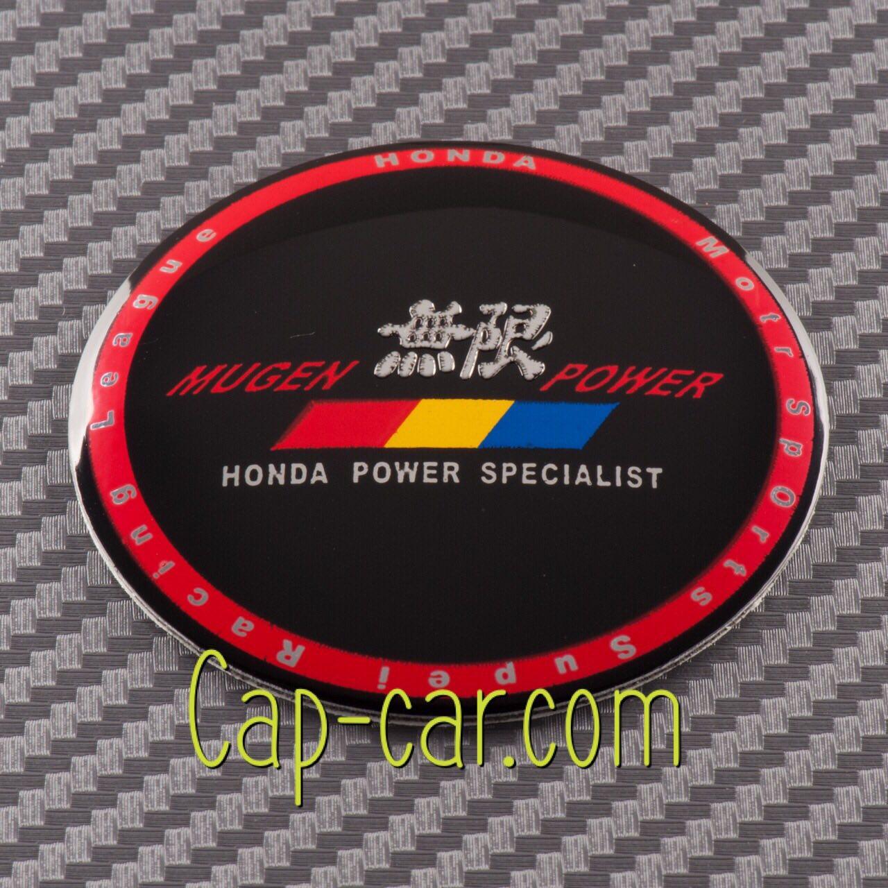 Наклейки 56 мм для дисків Honda Mugen power. (Хонда Муген павер) Ціна за комплект із 4 штук