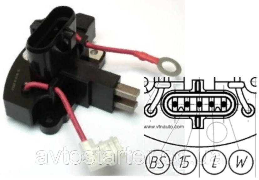 Регулятор напруги МАЗ, КАМАЗ, ГАЗ, УРАЛ Євро-2, Євро-3