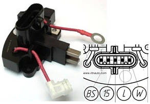 Регулятор напруги МАЗ, КАМАЗ, ГАЗ, УРАЛ Євро-2, Євро-3