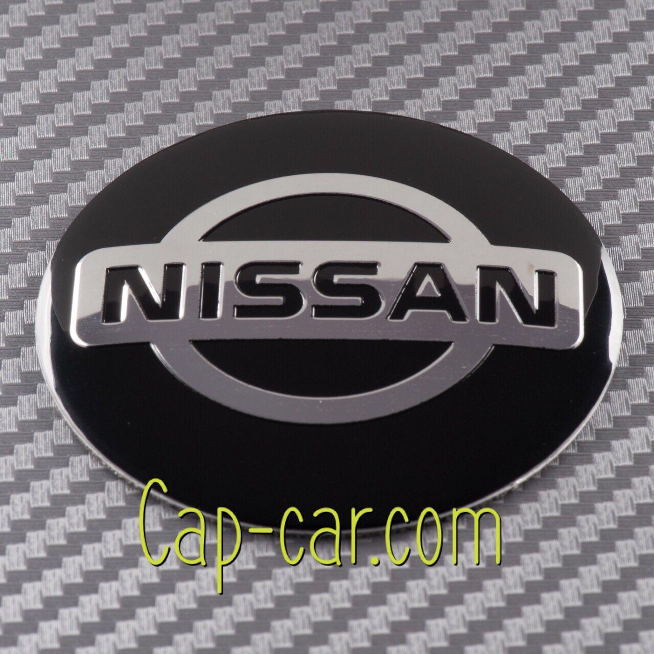Наклейки 56 мм для дисків з емблемою Nissan. (Нісан) Ціна вказана за комплект із 4 штук