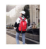 Рюкзак великий BE YOUR STYLE чоловічий жіночий дитячий шкільний портфель червоний, фото 6