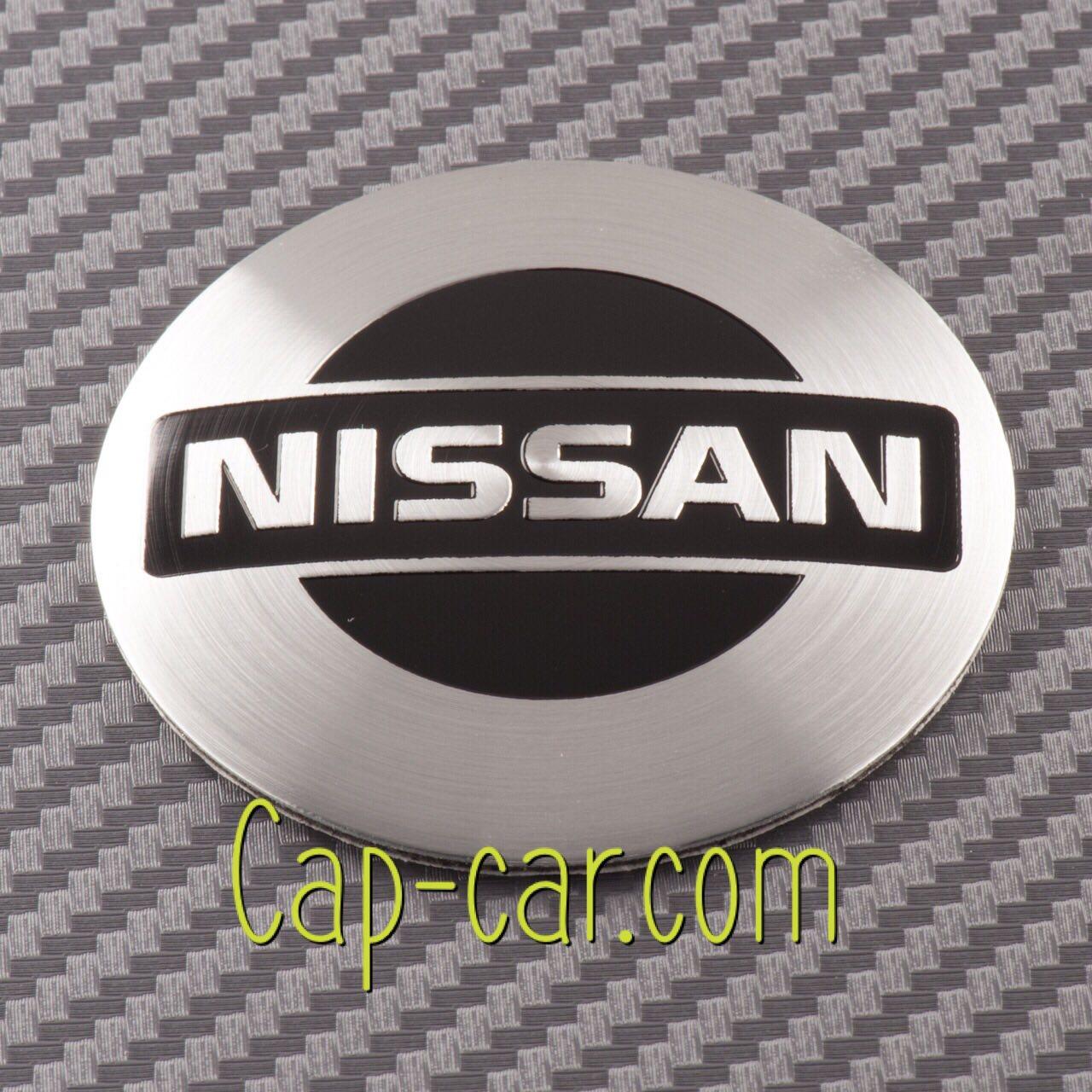 Наклейки 56 мм для дисків з емблемою Nissan. (Нісан) Ціна вказана за комплект із 4 штук