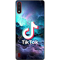 Силіконовий бампер чохол для Samsung A01 Galaxy A015f з малюнком Tik Tok