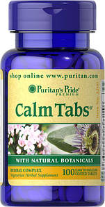 Комплекс для сну Puritan's Pride Calm Tabs® with Valerian Passion Flower Hops Chamomile 100 капс.