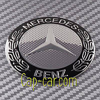 Наклейки 56 мм для дисків з емблемою Mercedes Benz. (Мерседес) Ціна вказана за комплект із 4 штук