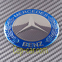 Наклейки 56 мм для дисків з емблемою Mercedes Benz. (Мерседес) Ціна вказана за комплект із 4 штук