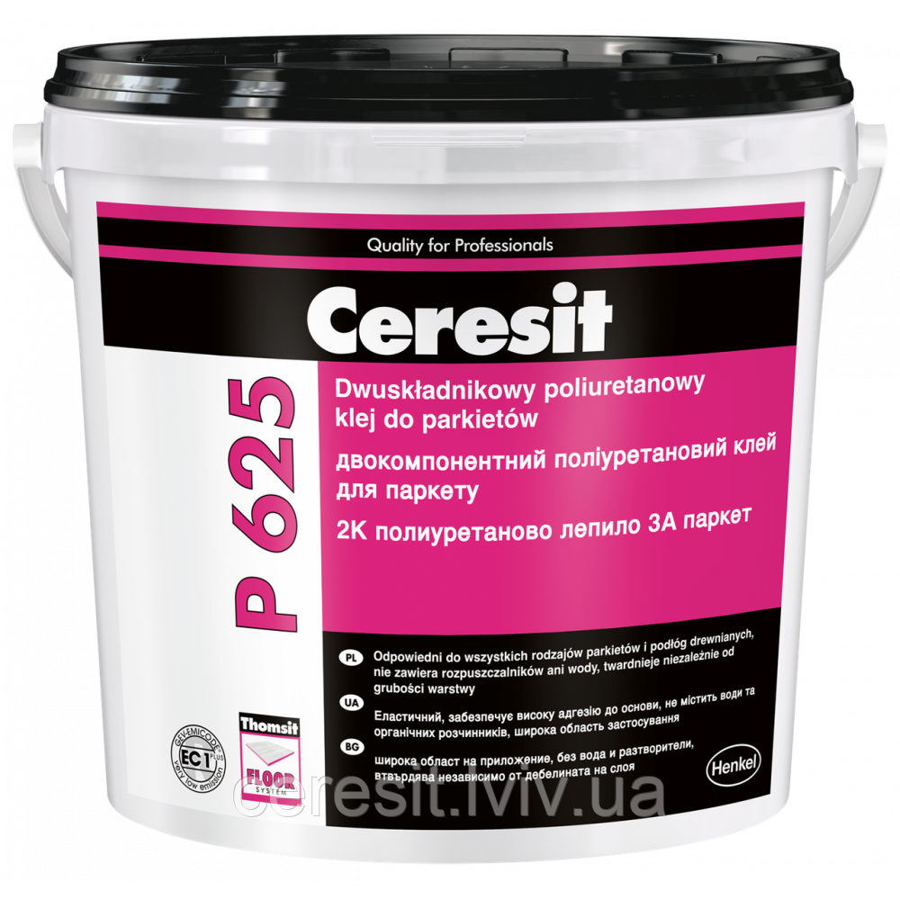 Поліуретановий клей для  паркету Ceresit P625 12кг (2 компонентний)