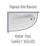 Карниз на ванну Koller Pool Comfort 160х100 см з нержавіючої сталі, фото 8