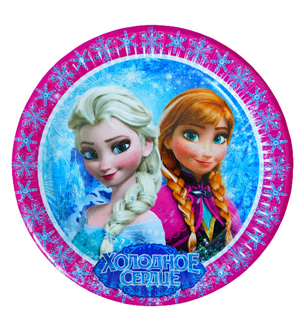 Паперові тарілки "Холодне Серце", 10 шт., Ø - 18 см