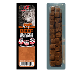 Alpha Spirit SNACKS напіввологі ласощі для собак ГОВ'ЯДИНА, 35 г