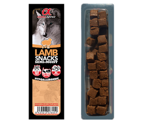 Alpha Spirit SNACKS напіввологі ласощі для собак ЯГНІНОК, 35 г
