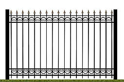 Секція металевого паркана, код: Б-0124