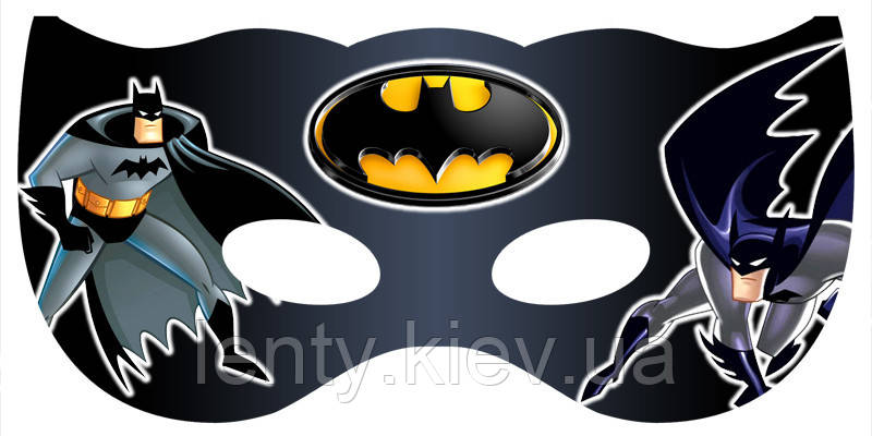 Маска "Бетмен (Batman)" чорний тематичні дитячі картон -