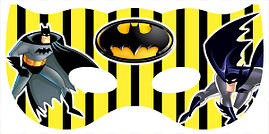 Маска "Бетмен (Batman)" Жовто-чорна смужка тематичні дитячі картон -