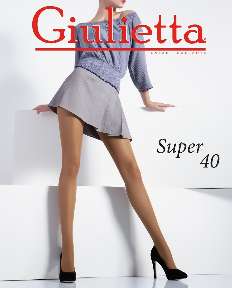 Колготки 40 ден капронові без шортиків Giulietta Super 40 бежевого та капучино кольорів розміри 2 і 5