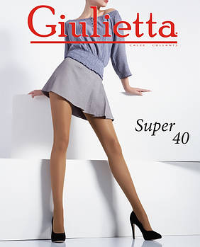Колготки 40 ден капронові без шортиків Giulietta Super 40 бежевого та капучино кольорів розмір 2