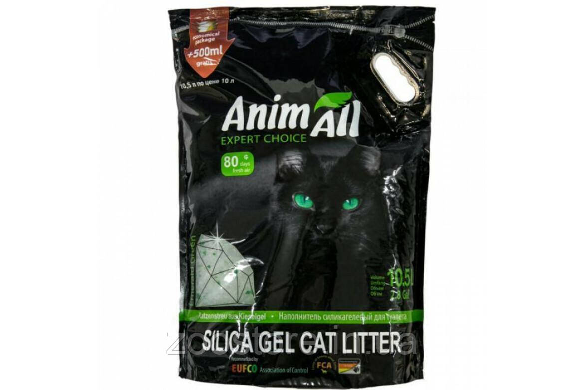 Силікагелевий наповнювач для котячого туалету AnimAll Кристали смарагду 10.5 л (4.4 кг)