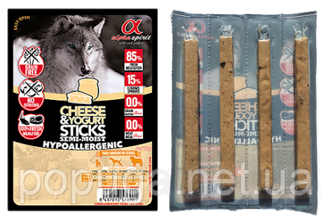 Alpha Spirit Cheese & Yogurt Sticks — палички із сиром і йогуртом для собак, 16 шт.