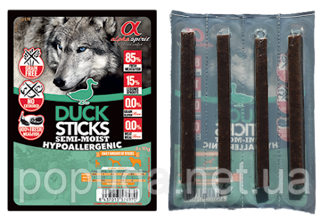Alpha Spirit Duck Sticks — палички з качкою для собак, 16 шт.