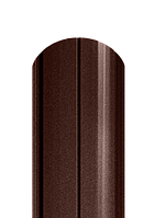 Штакет полукруглый матовый двухсторонний 8019 МАТ (темно-коричневый)