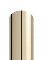 Штакет полукруглый двухсторонний полиестер 1015 (слоновая кость)