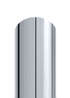 Штакет полукруглый двухсторонний полиестер 9006 (серый металлик)