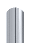 Штакет напівкруглий двосторонній поліестер 9006 (сірий металік)