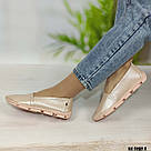 Шкіряні мокасини колір перламутрова пудра 36 р-р, фото 2