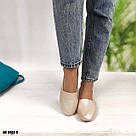 Шкіряні мокасини колір перламутрова пудра 36 р-р, фото 3