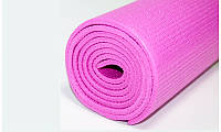 Коврик для йоги LifeSport YOGA MAT PVC 173cm x 61cm x 5mm single layer розовый