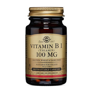 Вітамін Б1 (тіамін) Solgar Vitamin B 1 100 mg (100 veg caps)