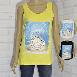 Майка жіноча снакатом і намистинами (малюнок SUMMER), pepper&mint (розмір L)