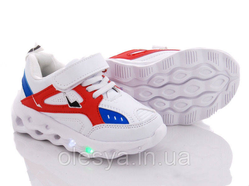 Дитячі гарні кросівки BBT 3235 з підсвіткою підошви розміри 26 28, фото 1