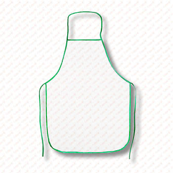 Фартух для сублімації колір канта ЗЕЛЕНИЙ