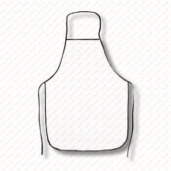 Фартух для сублімації колір канта ЧОРНИЙ