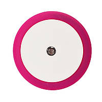 Ночник неоновый светодиодный с датчиком света, круглый, розовый (360)